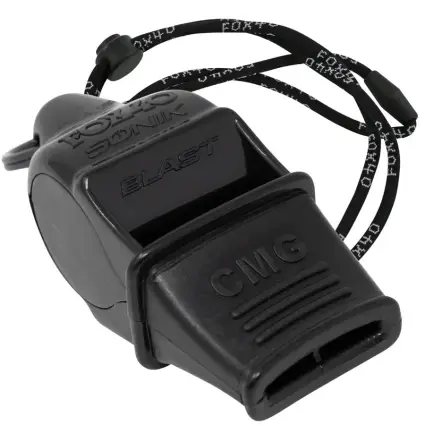 Fox 40 Sonik Blast CMG whistle + Break-a-way lanyard